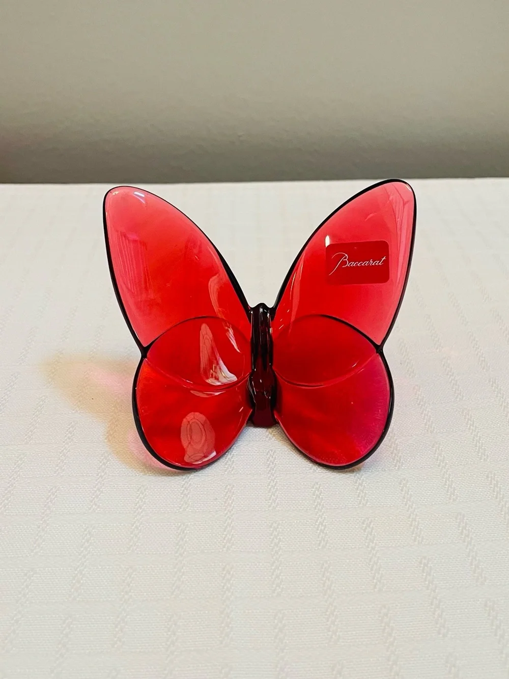 Baccarat Lucky Butterfly - Red Ruby Crystal Sculpture